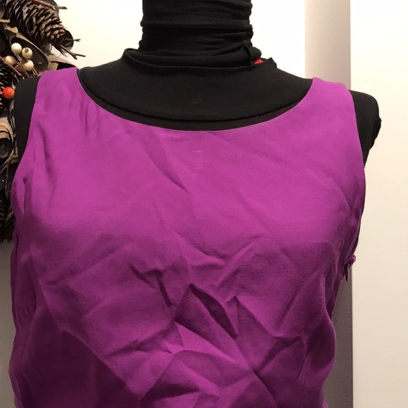 Zara basic dress in purple. Sleeve less, mid length - Picture 3 of 7